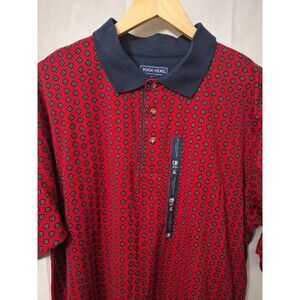 Vintage 90s Duck Head Polo Shirt Men XL Cotton SS Geometric Preppy Academia NEW